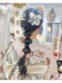 成人式ヘアセット、着付け