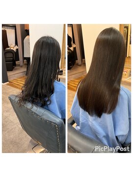 ミント 鳳(Mint.) 20代 30代 40代 ピンクアッシュ髪質改善カラー艶感ストレート