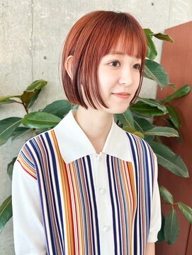 ノエ(noe) アプリコットオレンジ×切りっぱなしボブ