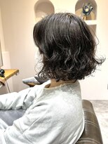 アンユヘアー 与野駅前店(unu.hair) 30代40代50代与野/前下がりBOB/ランダムカール/朝時短