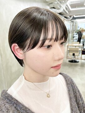 スー 渋谷(suu) 大人ショートボブ丸みショートマッシュショートカット前髪あり