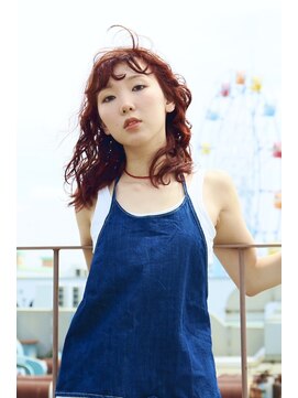 スリーヌーン(THREE noon) スパイラルパーマ／オレンジカラー