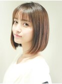 小顔前下がりボブ  川田