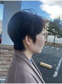 ハンサムショート／大人ショート／ショートヘア／黒髪ショート