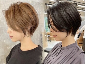 サンド 池袋(sand)の写真/<ミディアムカットの口コミ高評価*>毛先数ミリ単位でこだわる小顔ひし形シルエット&レイヤーカット[池袋駅]
