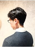 爽やかマットショート☆ビジネス刈り上げツーブロックブラック