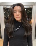 秋冬ブラウンカラー×ニュアンスロング