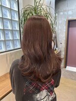 ナインスフロア(9NINTH FLOOR)&nbsp;ピンクブラウン/ツヤ感カラー/大人ガーリー/暖色カラー