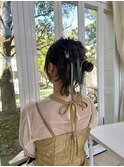 ツインリボンヘア