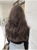 アッシュグレージュ／ワンレンロング／徳永えり