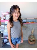 小学生；ハイライトレイヤースタイル