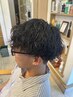 【佐野限定】メンズ専用デザイン巻きパーマ＋クイックTR＋眉カット