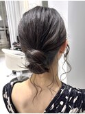 シニヨン お呼ばれ 結婚式 二次会