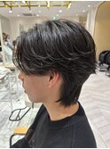 フェザーパーマ/センターパート/メンズパーマ/メンズカット/立川