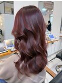 ピンク バイオレット レイヤー ブリーチなし 橋本