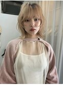 ベージュカラー　レイヤーボブ