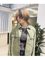 チェレ ブラン 堺東店(Chere brun) 20代・30代レイヤーウルフ×エンドカラー×ブロンドカラー