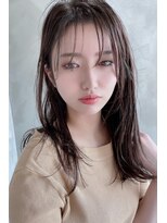 ヘアーズ ベリー 香椎店(hairs BERRY)&nbsp;BERRYレイヤーロング黒髪美髪グレーベージュくびれミディ