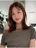 大人ボブ銀座レイヤーカット有楽町ミディアムボブベージュ