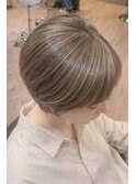 丸みショート/白髪ぼかしハイライト/40代/50代/60代/金沢八景