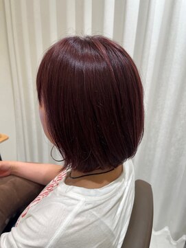 アンドワン(and...one) 艶カラー×大人ボブ|深みレッドブラウン