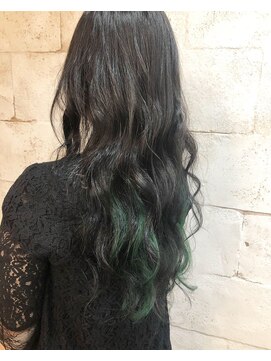 ワンピース 東大宮店(ONE PEACE) インナーカラー×グリーン