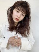 アッシュミディアム_厚めバングローライトスリークボブ_47140