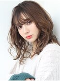 ミディアム×ふんわりカール