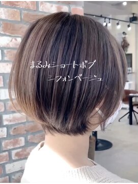 ザ シー 橋本(The C) シフォンベージュの丸みショートボブ/ TheC 橋本店