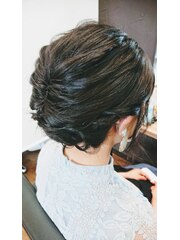 20代30代 大ヘアセット ボブアレンジ お呼ばれスタイル 