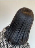 サラサラ質感/髪質改善/ダークブラウン/ストレート