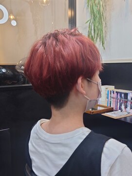 ミアロ 泉中央店(miaro) マッシュ×コーラルピンク