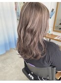 ピンクベージュハイライト
