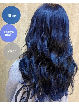 ハンナ 札幌(HANNAH) #プルシールエクステ#インディゴブルー#ケアブリーチ