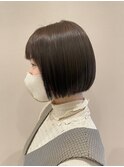 20代30代40代小顔切りっぱなし大人ボブ艶カラー