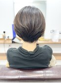 【白髪染め可】丸みハンサムショート ビフォアー＆アフター