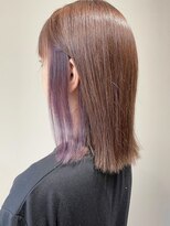 ヴァンクラウドフロムコウベ(VENT CLOUD from KOBE)&nbsp;20代30代シアーピンクブラウン×ラベンダーインナーカラー透明感