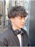 メンズニュアンスパーマ波巻きスパイラルメンズパーマ