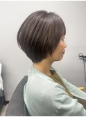 髪質改善カラー　ショートボブ