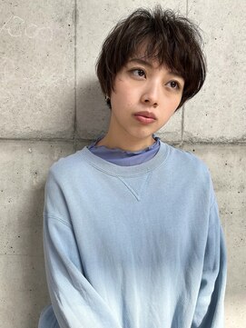 シーア(ciia) マッシュショート ニュアンスパーマ ウェーブパーマ 暗髪