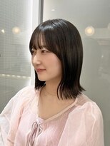 シア 綾瀬店(SHEER)&nbsp;オリーブグレージュ×ぱつっとロブ