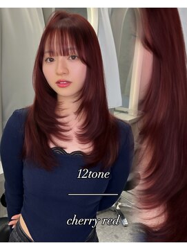 ボタン テンジン(VOTAN tenjin) 【杉本大地】韓国ヘア/チェリーレッド/レイヤーロング/天神