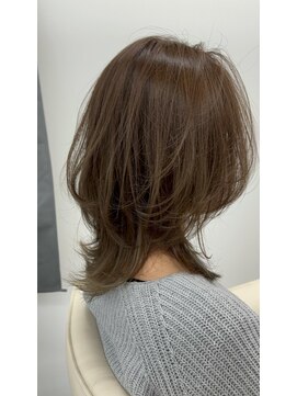 ジエクトアイロ 江坂駅前店(The Ect ilo) くびれレイヤーカット/マロンベージュ/ラベンダーミルクティー