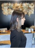 シルバー系インナーカラー・レイヤーミディ