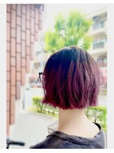 ヘアー ラウンジ コン モア(hair lounge Comme moi) グラデパッツンボブ♪