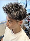 スパイキーショート×ハイライトメッシュ