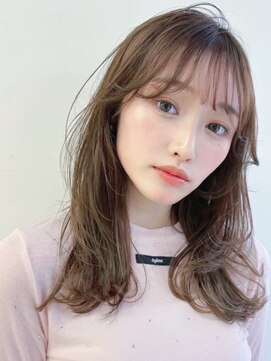 フィーリーカラー 大阪梅田店(feery color) オリーブベージュショートミニボブグレージュブリーチレイヤー