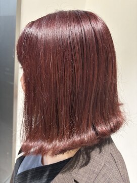 モリオフロムロンドン 大宮店(morio from London) ブリーチなし×ピンクカラー (村田)