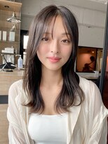 エトラ 渋谷店(etora) 韓国ヘア レイヤーカット くびれヘア ハイライトカラー"