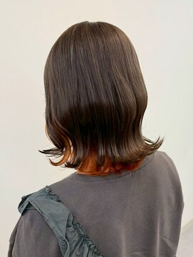 エトレ(etore) インナーカラー/アプリコットオレンジ/くびれミディ